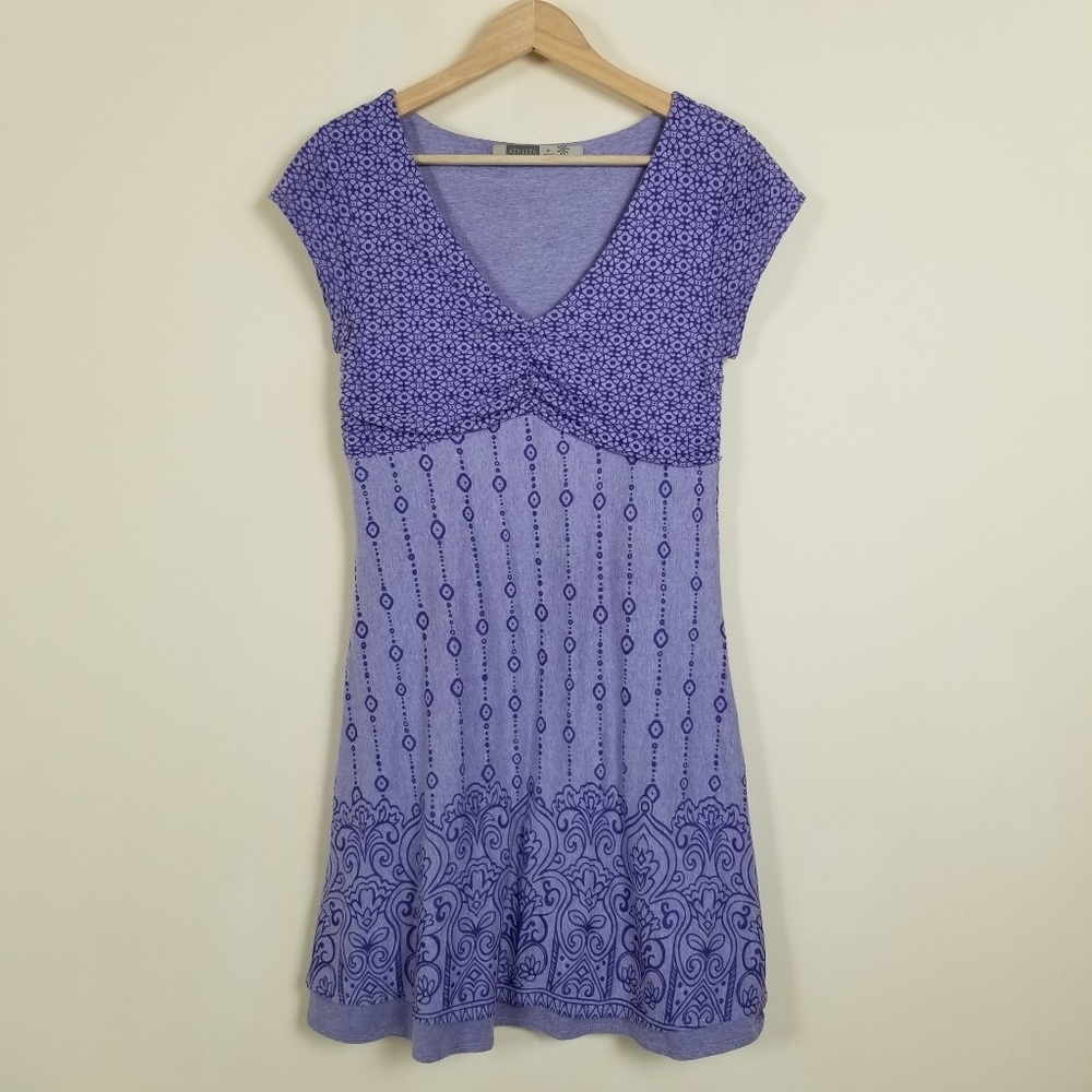 Athleta Dharma Aline Knit Athleisure V-Neck Dress Size Small